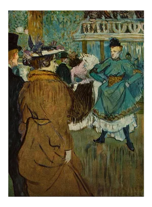 1950s After Toulouse-Lautrec "At the Moulin Rouge: The Start of the Quadrille" Vintage Full Color Print