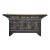 Chinese Black Brown Golden Graphic Low Sideboard Console Table Cabinet For Sale