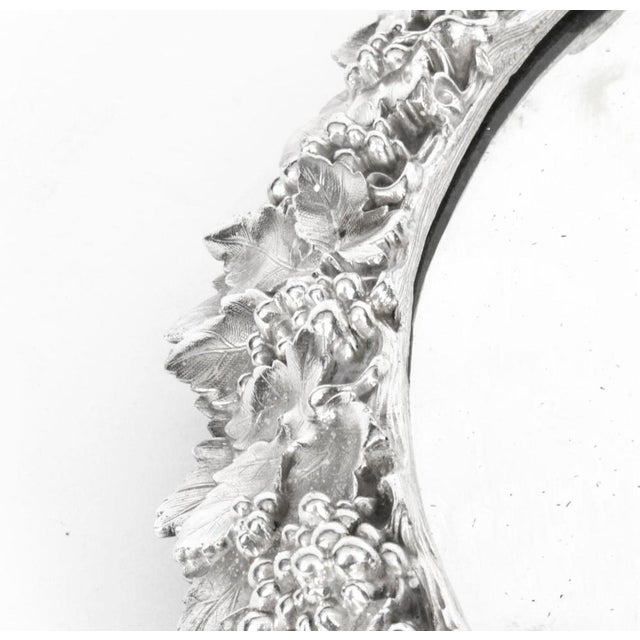 Victorian Silver Plated Mirrored Top Cake Stand For Sale - Image 5 of 9