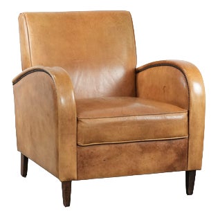 English Armchair in Cowhide For Sale
