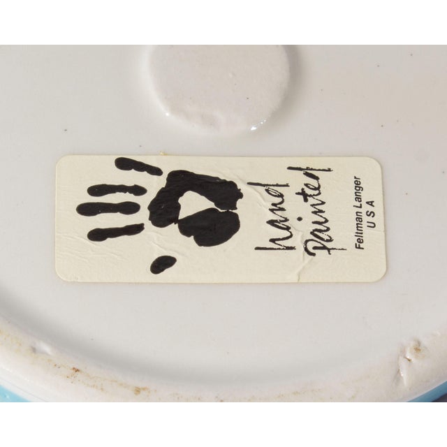 Ceramic Late 20th Century Feltman Langer Postmodern Hand-Painted Ceramic Teapot For Sale - Image 7 of 7