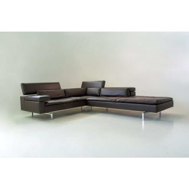 Shiva Corner Lounge Sofa in Leather Jean-Pierre Audebert for Jori, 2010s, Set of 2 For Sale - Image 13 of 14