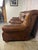 Brown Pair of English Library Club Chairs in Hand-Finished Cognac Leather For Sale - Image 8 of 18