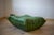 Set of Dubai Green Leather Togo Pouf and 2-Seater Sofa by Michel Ducaroy for Ligne Roset For Sale - Image 6 of 8