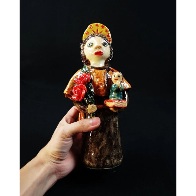 Ines Machado, Statuette of Saint Anthony of Padua, 2025, Terracotta For Sale - Image 13 of 14