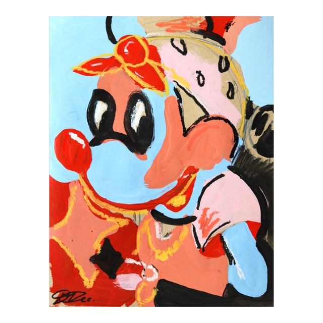 Pop Art Figurative Character Mixed Media Painting "Thats Min_E" Original Artwork by Danny Brown For Sale