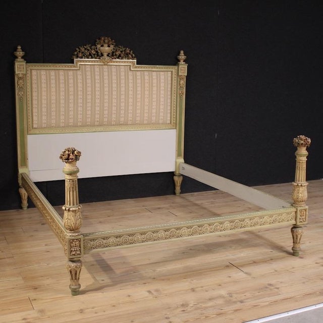 Italian Louis XVI Style Lacquered Double Bed, 1950 For Sale - Image 13 of 13