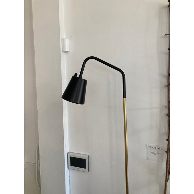 Metal Jacques Adnet Style Floor Lamp For Sale - Image 7 of 8