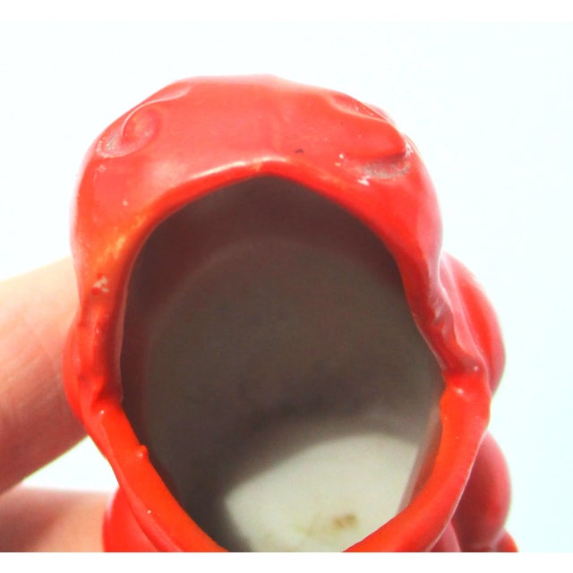 Red Vintage 1920s' Ceramic Happy Happy Hippo For Sale - Image 8 of 9