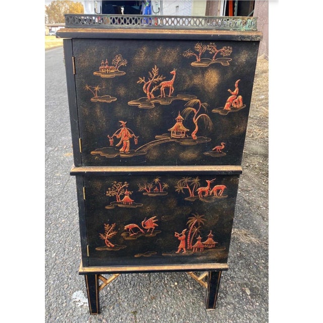 Maitland - Smith Vintage Chinoiserie Cabinet in the Manor of Maitland Smith For Sale - Image 4 of 12