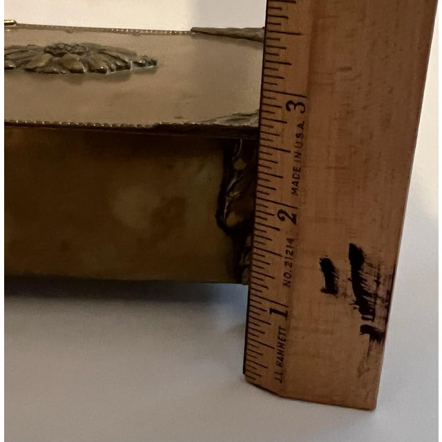 Jewelry Box Antique French Empire Dore Bronze Footed Medallion Classical 19th C For Sale - Image 6 of 9