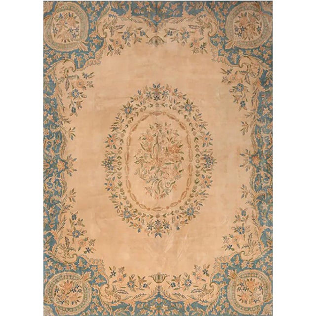 1960s Vintage Handwoven Kerman Area Rug 8'3" X 10'6" For Sale