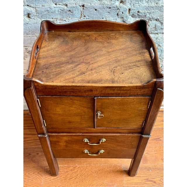 Antique English Commode Cabinet For Sale - Image 4 of 7