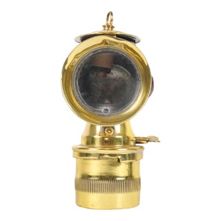 Antique Converted c.m. Hall Carbide Bicycle Lamp For Sale