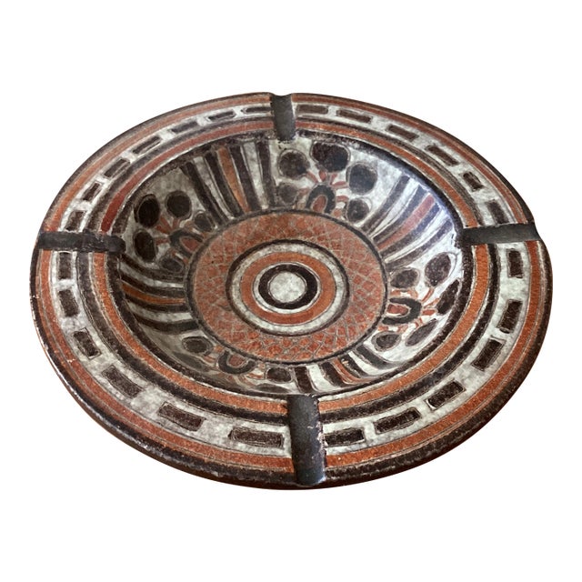 Mid Century Modern Ceramic Pottery Large Ashtray/Bowl 75576 Italy For Sale