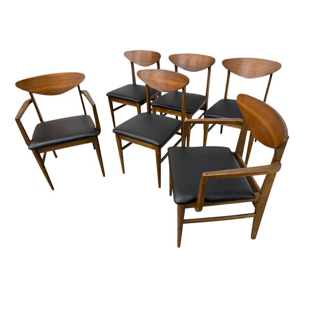 Mid-Century Modern Mid-Century Modern Walnut Dining Chairs - Set of 6 For Sale - Image 3 of 9