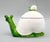 1970's Fitz and Floyd Ceramic Snail Trinket Dish – Lidded Jar With Green and White Glaze For Sale - Image 10 of 10