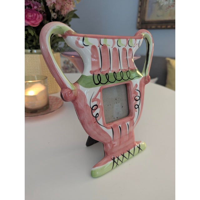Vintage Pop Art Amphora Greek Vase Ceramic Picture Frame For Sale - Image 9 of 10