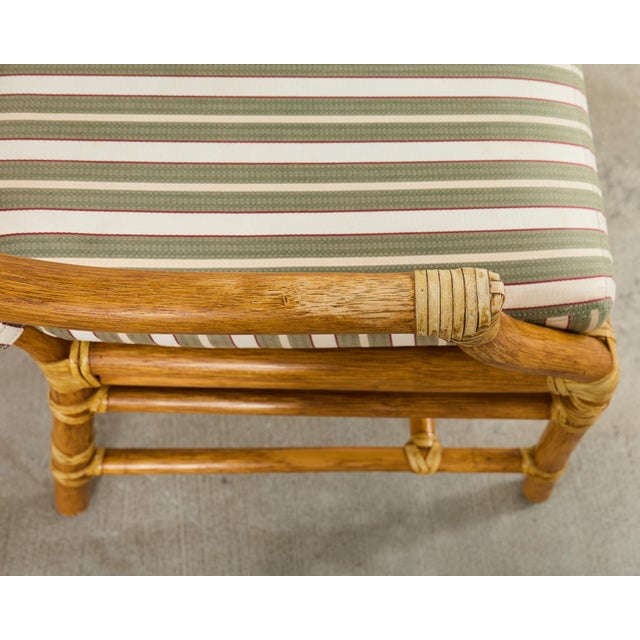 Set of Ten McGuire Rattan X-Back Dining Chairs For Sale - Image 15 of 18