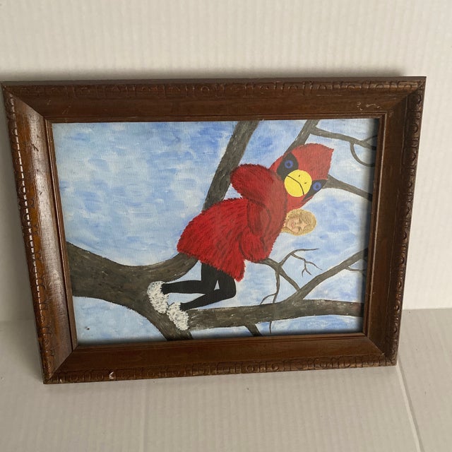 1980s 1982 Framed Painting on a Duro Canvas Panel by Artist Layne Rome. For Sale - Image 5 of 11
