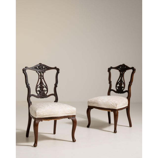 Pair of Victorian Carved Chairs with Upholstered Seats, Antique, United Kingdom, 19th Century For Sale - Image 15 of 15
