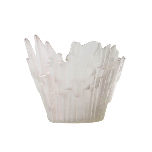 Vintage Northern Lights Glass Bowl by Tauno Wirkkala for Humppila Glass of Finland, 1970s For Sale