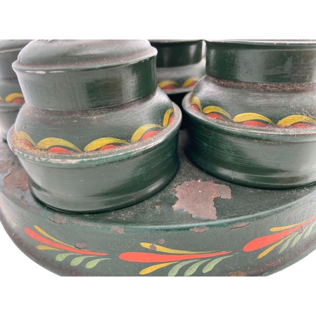 Vintage Tin Spice Round- 8 Pieces For Sale - Image 4 of 5