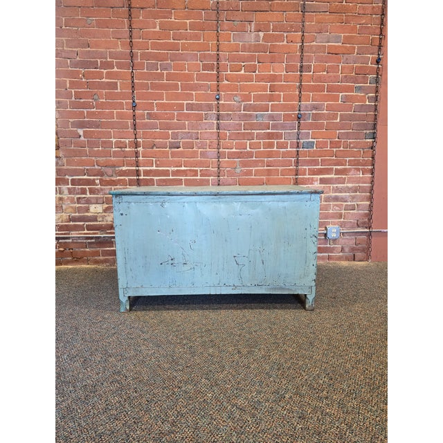 1980s Industrial Teal Glass Door Low Cabinet For Sale In Boston - Image 6 of 6