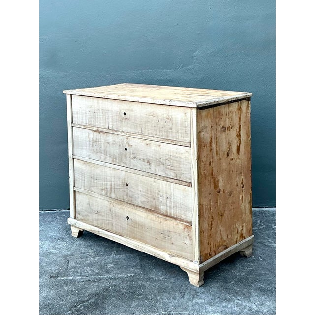 Wood Vintage Bleached Biedermeier Chest of Drawers For Sale - Image 7 of 12
