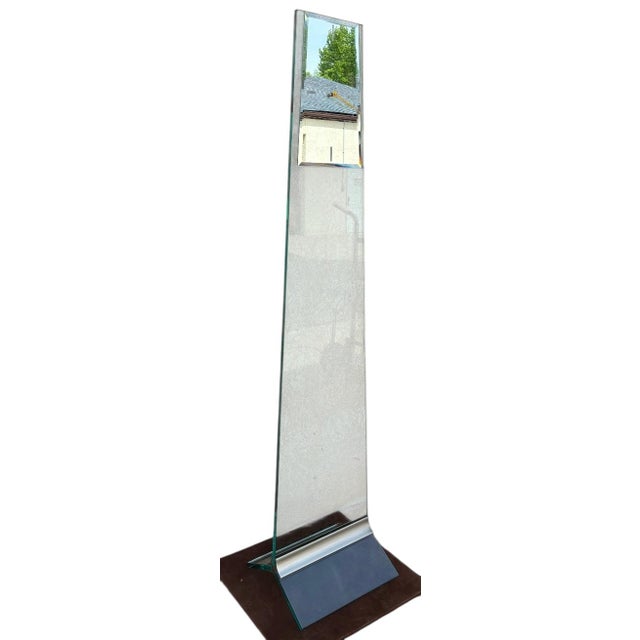 Modern Vintage Post-Modern Plate Glass Grandfathers Floor Clock Attributed to Pace MCM For Sale - Image 3 of 13