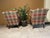 Dark Green Custom Calico Corners Tartan Plaid & Wood Wingback Chairs, English Country - A Pair For Sale - Image 8 of 12