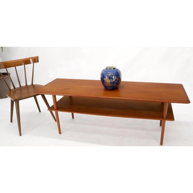 Mid-Century Modern Danish Teak Mid-Century Modern Rectangular One Shelf Coffee Table For Sale - Image 3 of 13