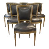 Set of 6 Antique Louis XVI Chairs For Sale