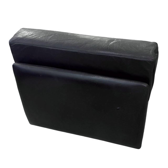 Mid-Century Modern Modular Black Leather Lounge Chair in the style of de Sede, 1970s For Sale - Image 3 of 5