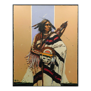 1980s Larry Fodor "Kiasax St II " Hand Signed Hand Colored Lithograph