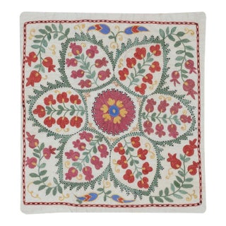 18"x19" Silk Hand Embroidery Cushion Cover. Handmade Pillow. Modern Lace Pillow For Sale