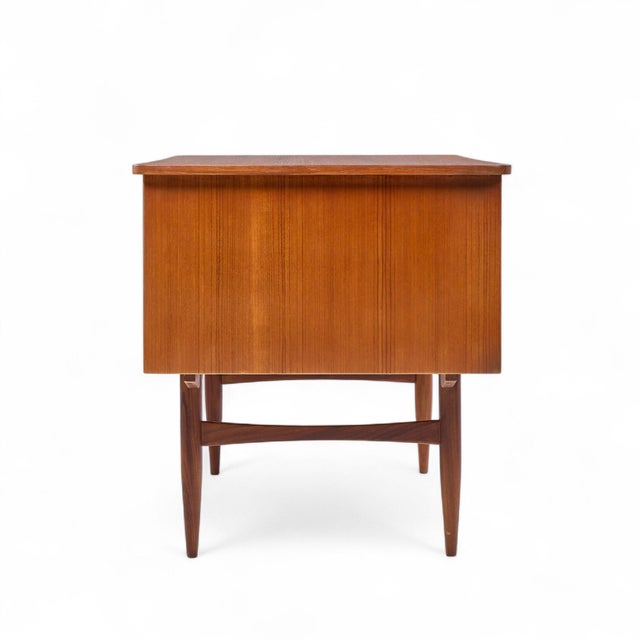 Maurice Villency Maurice Villency Style Mid Century Teak Desk With Bookcase Front For Sale - Image 4 of 10