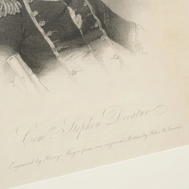 Engraving of Commodore Stephen Decatur by John Jarvis, 1825 For Sale - Image 4 of 9