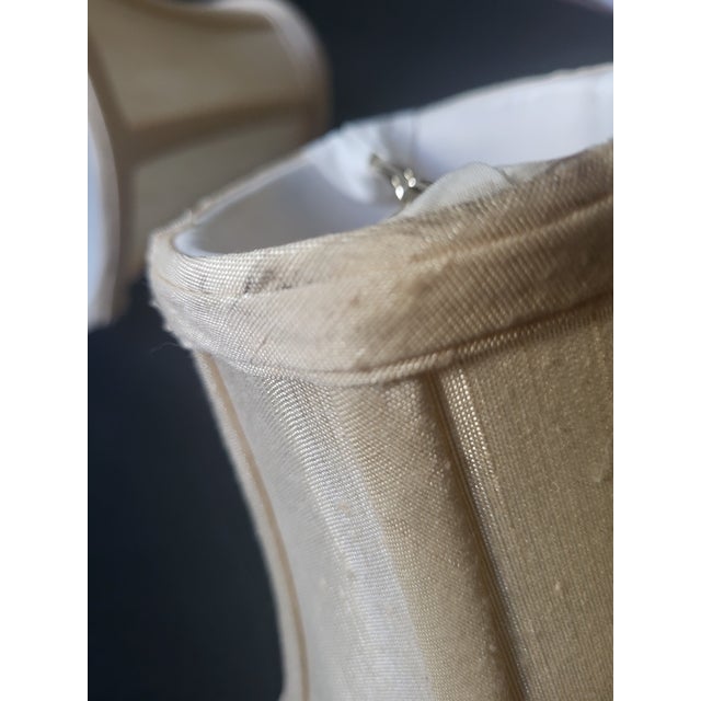 Beige Contemporary Pair of Fabric Beige Clip-on Lamp Shades For Sale - Image 8 of 8