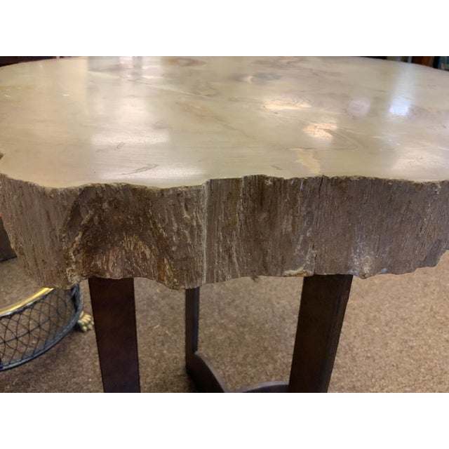 Late 20th Century 20th Century Petrified Wood Slab Table For Sale - Image 5 of 10