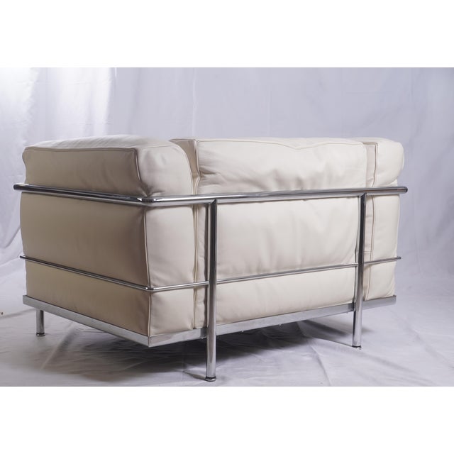Cream Pair Of Lc3 Armchair by Le Corbusier for Cassina, Italy For Sale - Image 8 of 18