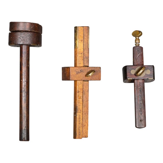 Collection of 19th C. Mortise Marking Guages For Sale