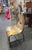Fantastic wooden chairs still on a steel base and is painted with gold, silver and black tones. Also has wonderful carving...