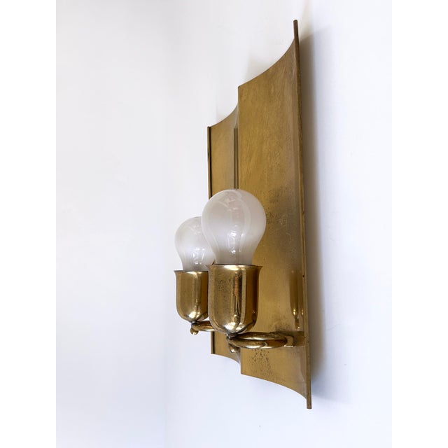 Mid-Century Modern Brass Sconces, Germany, 1950s, Set of 2 For Sale - Image 15 of 18