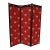 Vintage 3 Panel Folding Room Divider Double Sided Privacy Dressing Screen For Sale