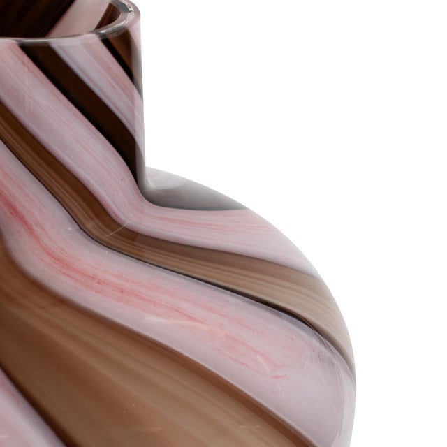 Featuring rich chocolate brown and strawberry pink swirls, evoking the charm of a classic Italian dessert. Handcrafted...