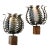 Pair of Vintage Italian Toleware Metal and Wood Fern Candle Holders For Sale