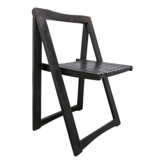 Black Folding Chair by Aldo Jacober for Alberto Bazzani, 1960s For Sale