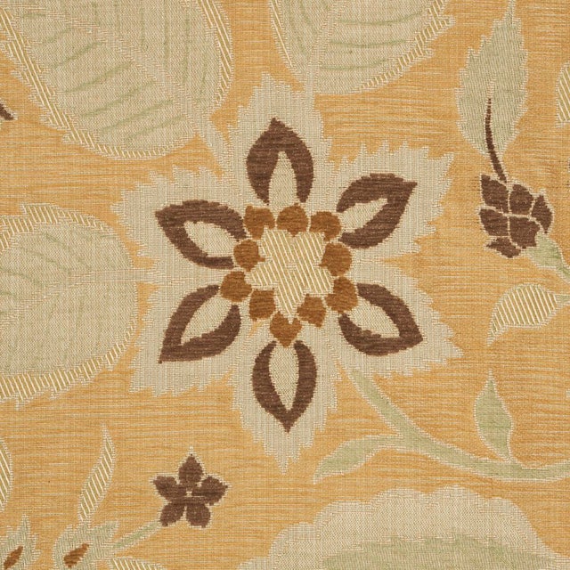 Contemporary SAMPLE - Schumacher Alessia Floral Fabric In Gold For Sale - Image 3 of 4