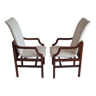 1970s Vintage Mid-Century Modern Henredon “Scene One Collection” Captain’s Chairs - Set of 2 For Sale